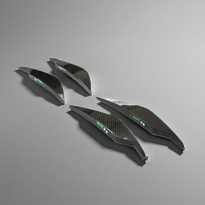 Dry Carbon Fiber Front Bumper Canards for BMW G80 M3 & G82/G83 M4 (2021-2022)