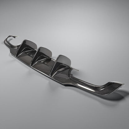 Carbon Fiber Rear Diffuser with Big Fins for Mercedes Benz C63 AMG Black Series (W204) (2012-2015)