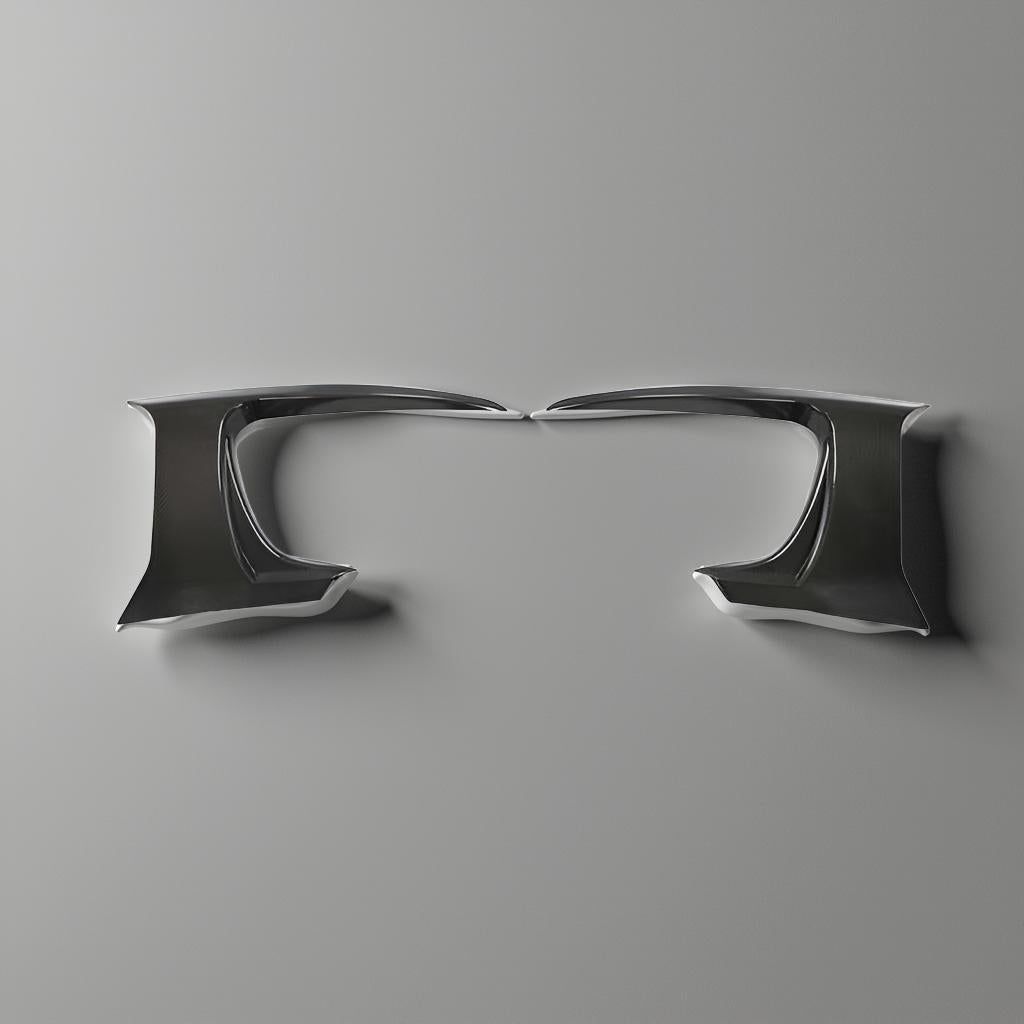 Carbon Fiber Front Bumper Canards & Air Vent Fins for Jaguar F-Type SVR 2-Door (2016-2019)