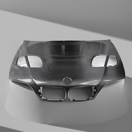 BMW E46 4-Door Carbon Fiber GTR Design Hood (2002-2005)