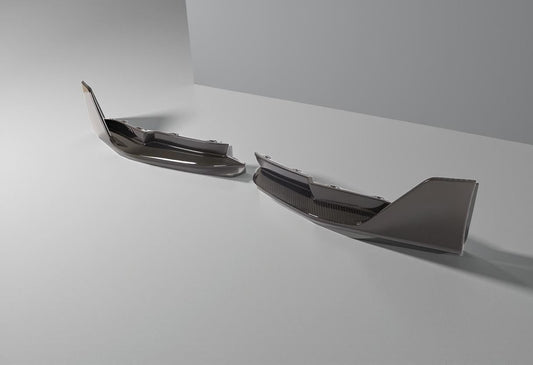 Carbon Fiber Rear Bumper Splitters & Canard Fins for BMW G80 M3 Sedan 2021+