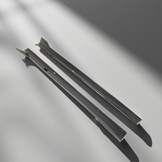 Carbon Fiber Side Skirts Extensions for Tesla Model S Plaid (2021-2023)