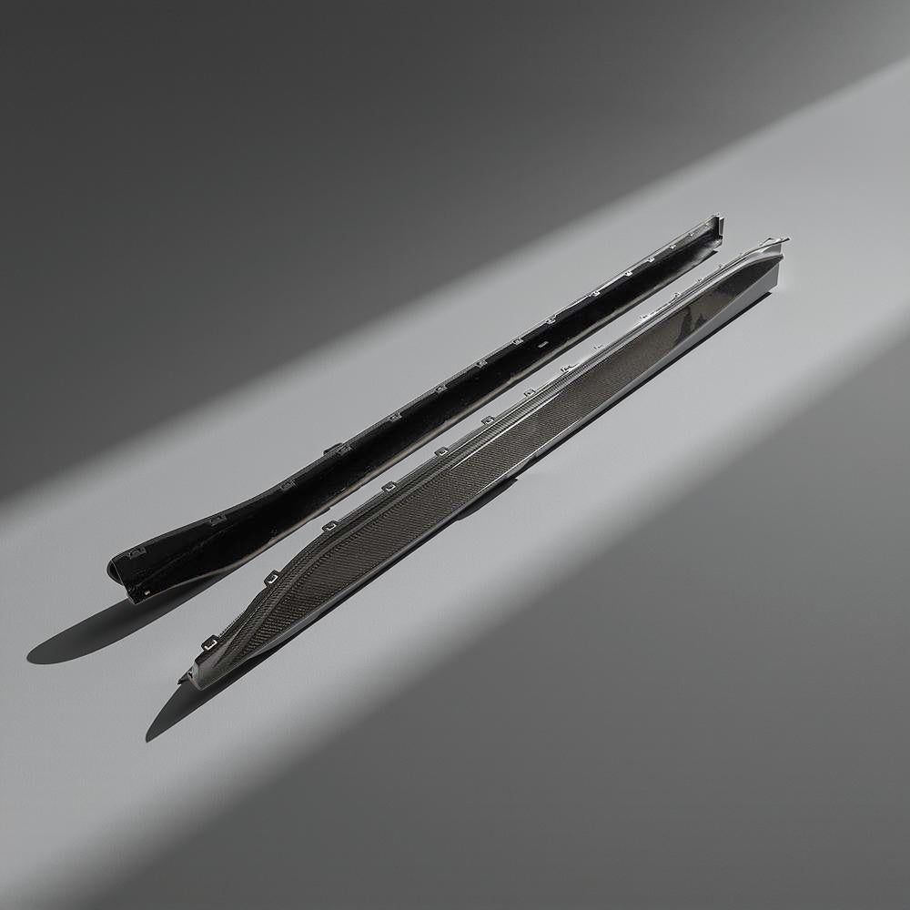 BMW G80 M3 2021+ Carbon Fiber Side Skirt Extension Lip Spoiler