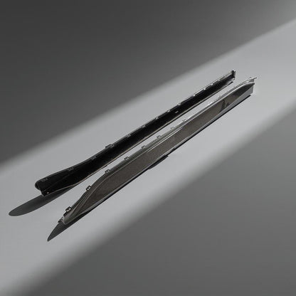 BMW G80 M3 2021+ Carbon Fiber Side Skirt Extension Lip Spoiler