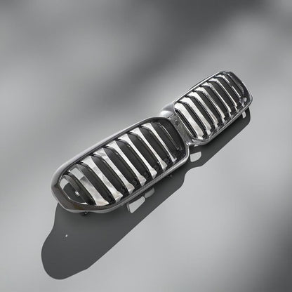 Dry Carbon Fiber G30 Single Slats Front Kidney Grille for BMW 5 Series G38 LCI 530i Sedan (2021-2023, ACC Version)