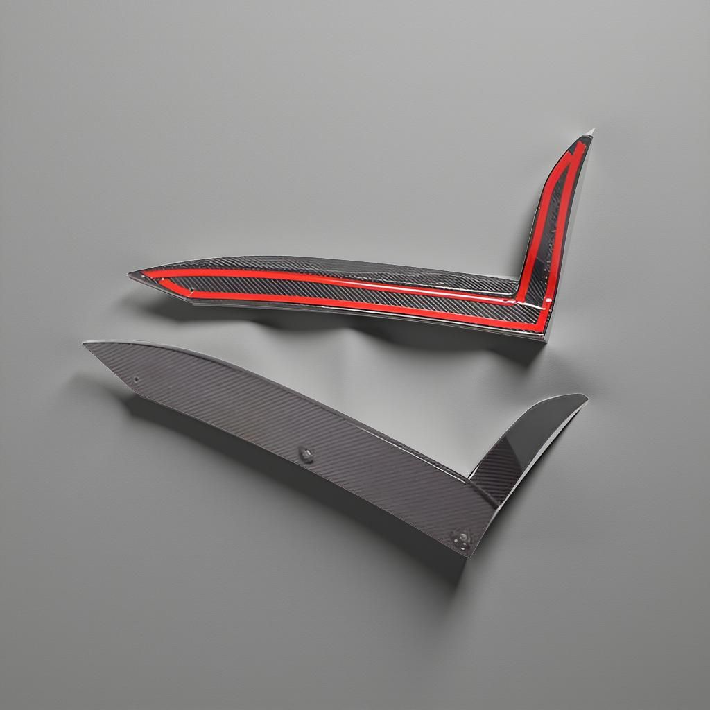 Carbon Fiber Rear Bumper Trim Set for Porsche 911 Carrera 4 GTS 3.0T (2017-2019)