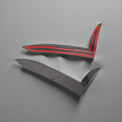 Carbon Fiber Rear Bumper Trim Set for Porsche 911 Carrera 4 GTS 3.0T (2017-2019)