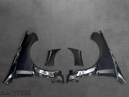 NYTFORGE Carbon Fiber Front Fenders with Vent Style for Subaru WRX STI (2015-2021)