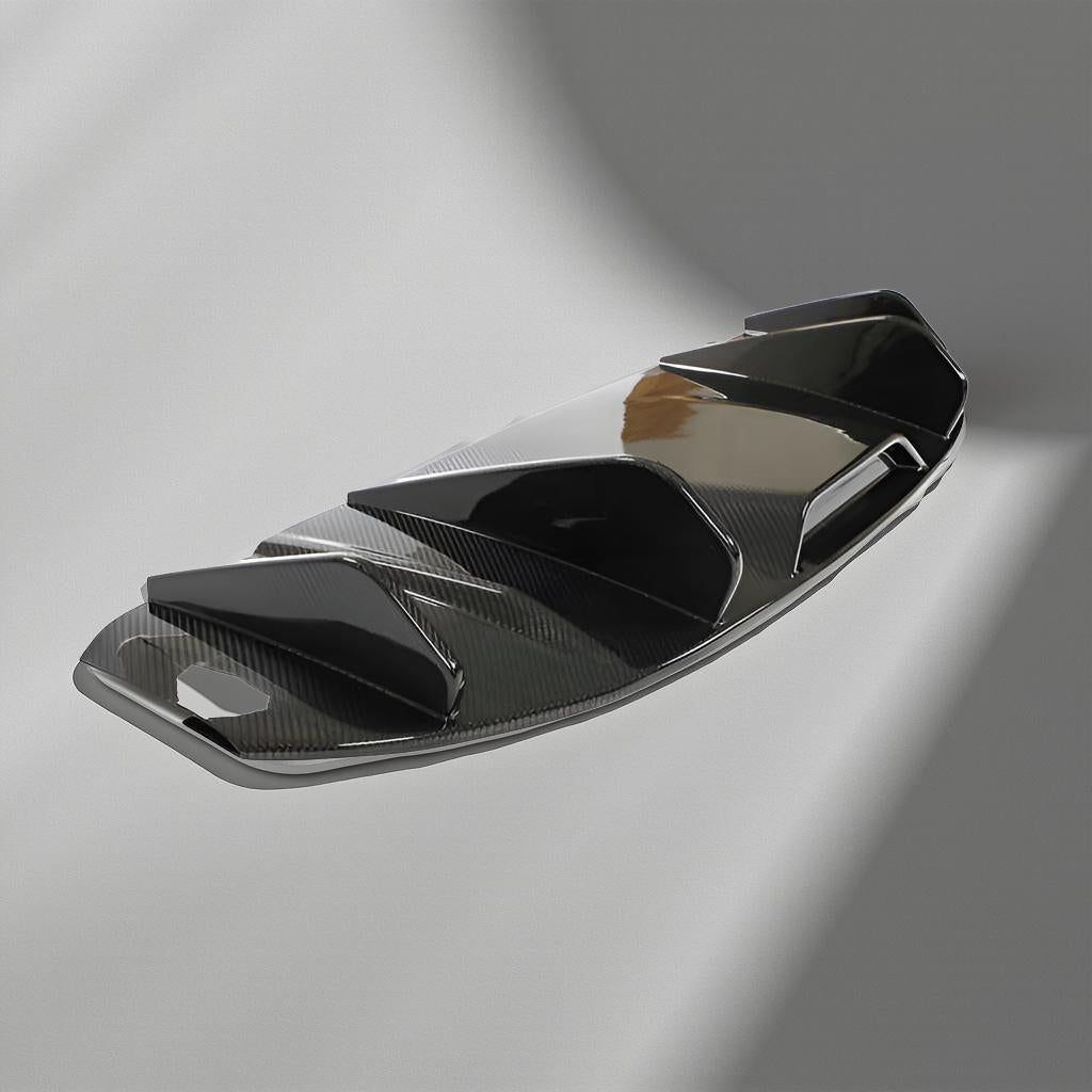 Dry Carbon Fiber Rear Bumper Diffuser Fins for Porsche Taycan (2019-2021)