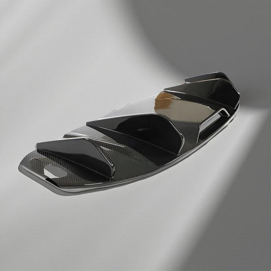 Dry Carbon Fiber Rear Bumper Diffuser Fins for Porsche Taycan (2019-2021)