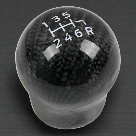 NYTFORGE Real Carbon Fiber Gear Shift Knob Replacement for Subaru WRX STI (2007-2020) & BRZ/Toyota 86 (2012-2021)