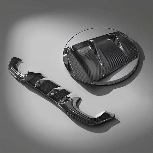 Big Fins Carbon Fiber Diffuser for BMW F87 M2 (2016-2017)