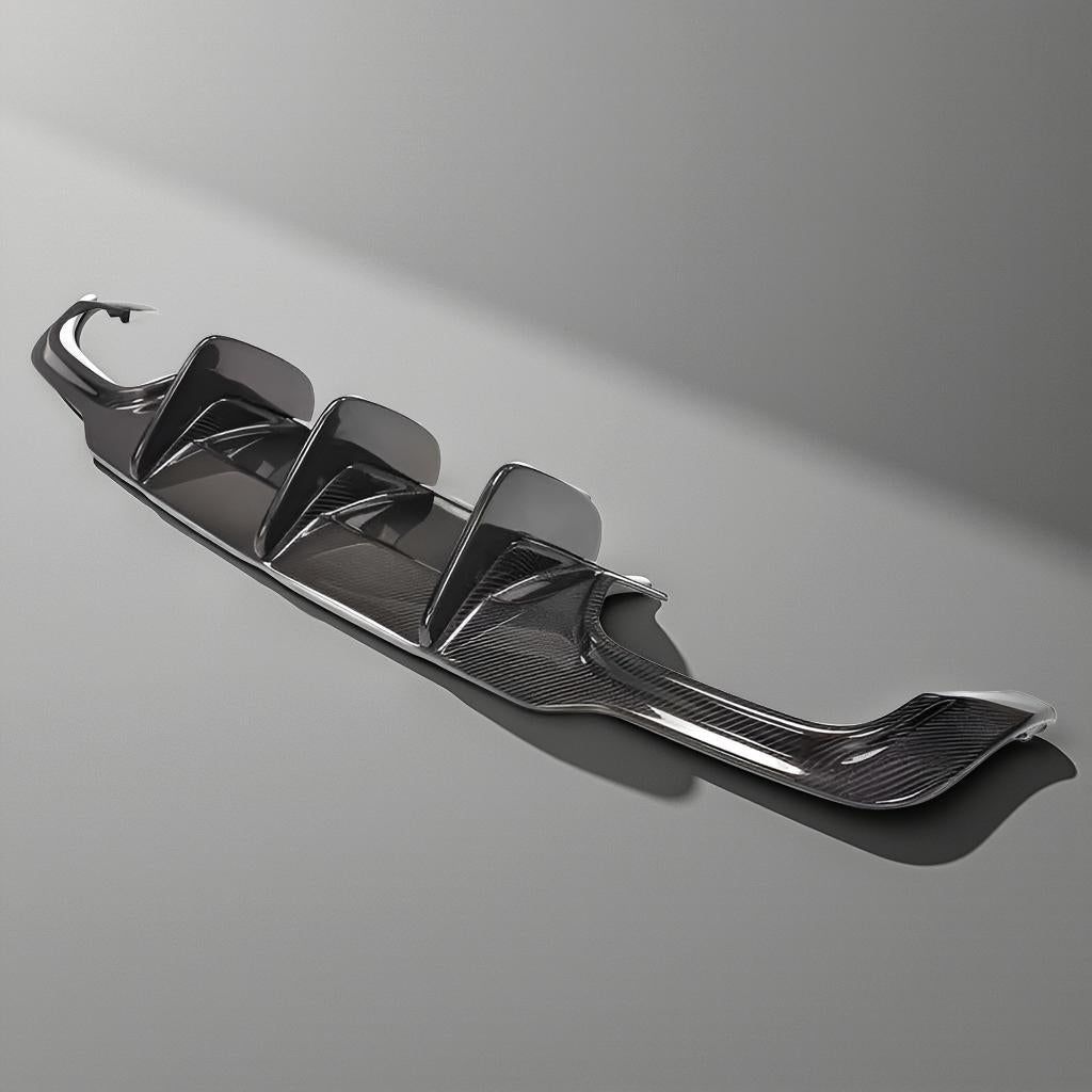 Mercedes-Benz C63 AMG Black Series Carbon Fiber Rear Diffuser with Big Fins (2012-2015 W204)