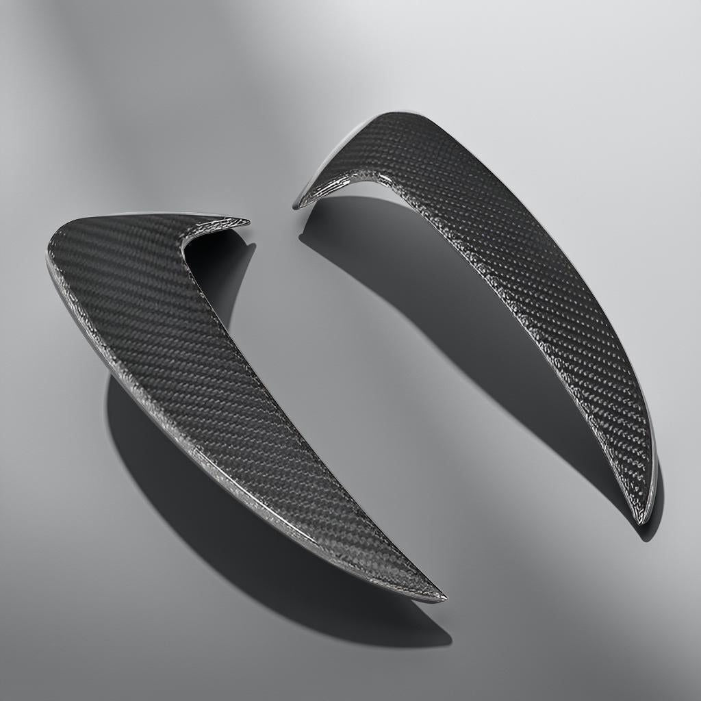 Mercedes Benz W205/C205/A205 C43 AMG Rear Bumper Vents & Canards Fins - Real Carbon (2015-2018) 2-Door