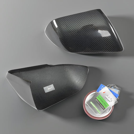 Vacuum Carbon Fiber Side Mirror Covers for Ford Mustang GT Coupe 2-Door (2015-2017)