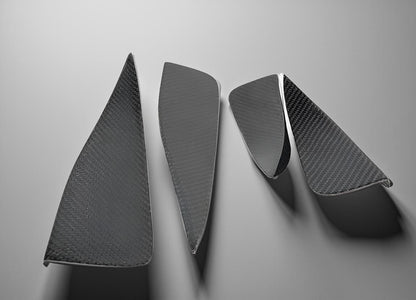 Carbon Fiber Front Bumper Canards - Audi A3 S-Line & S3 Sedan (2017-2019)