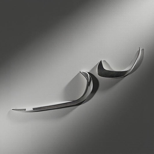 Mercedes Benz A250 AMG W176 A45 Front Bumper Fins Carbon Fiber Canards (2013-2018)