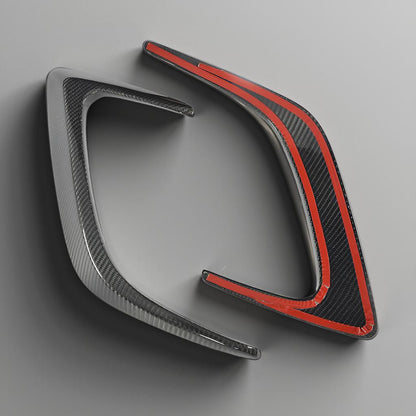 C-Class W205 C63 Carbon Fiber Rear Bumper Vents for AMG Coupe (2015-2018)