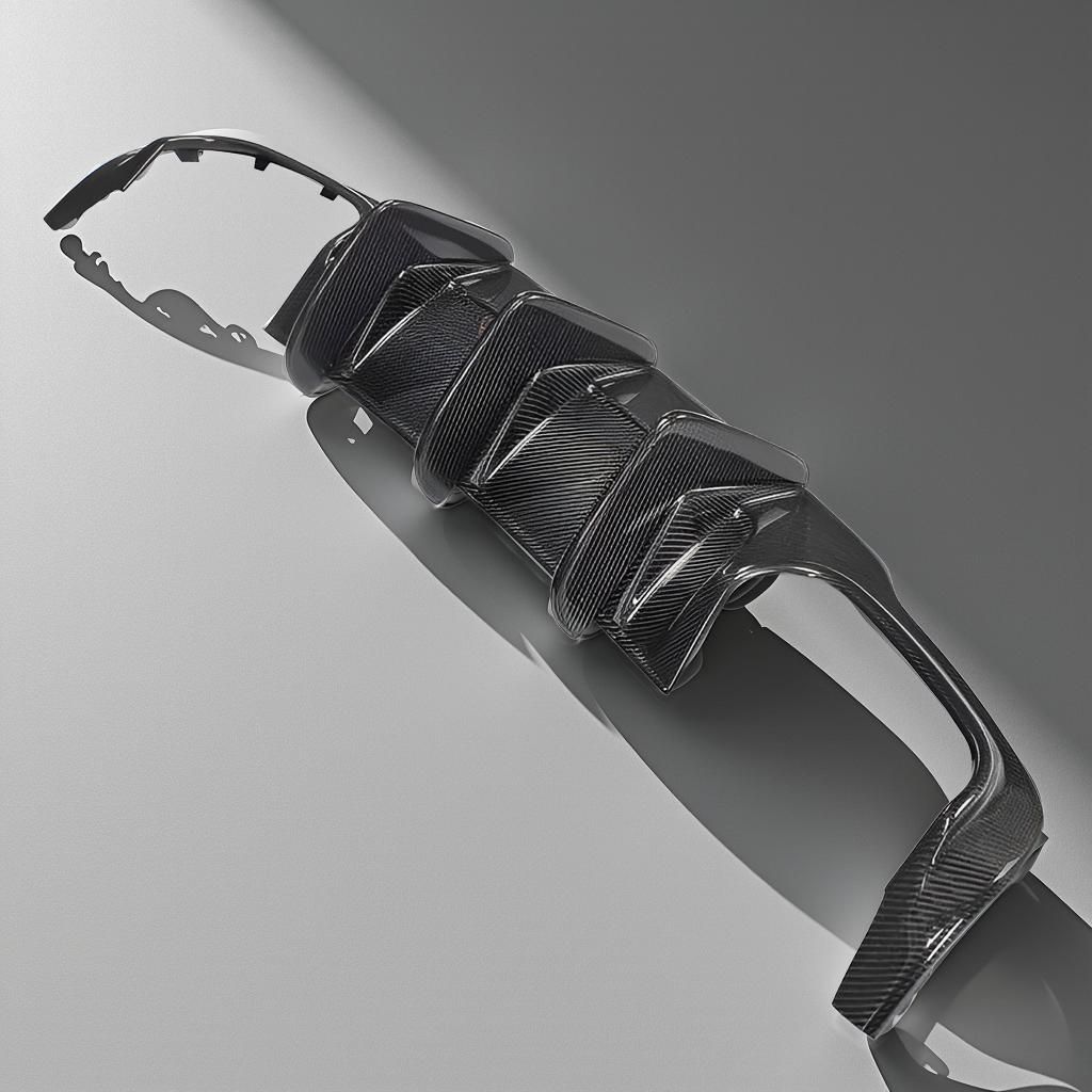 Carbon Fiber Rear Diffuser with Big Fins for Mercedes Benz C63 AMG Black Series (W204) (2012-2015)