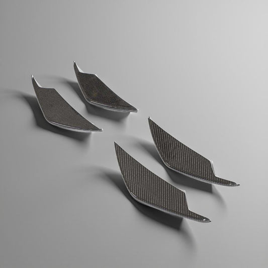 Carbon Fiber Front Bumper Canards & Fins Splitter for BMW G80 M3 & G82/G83 M4 (2021-2023)
