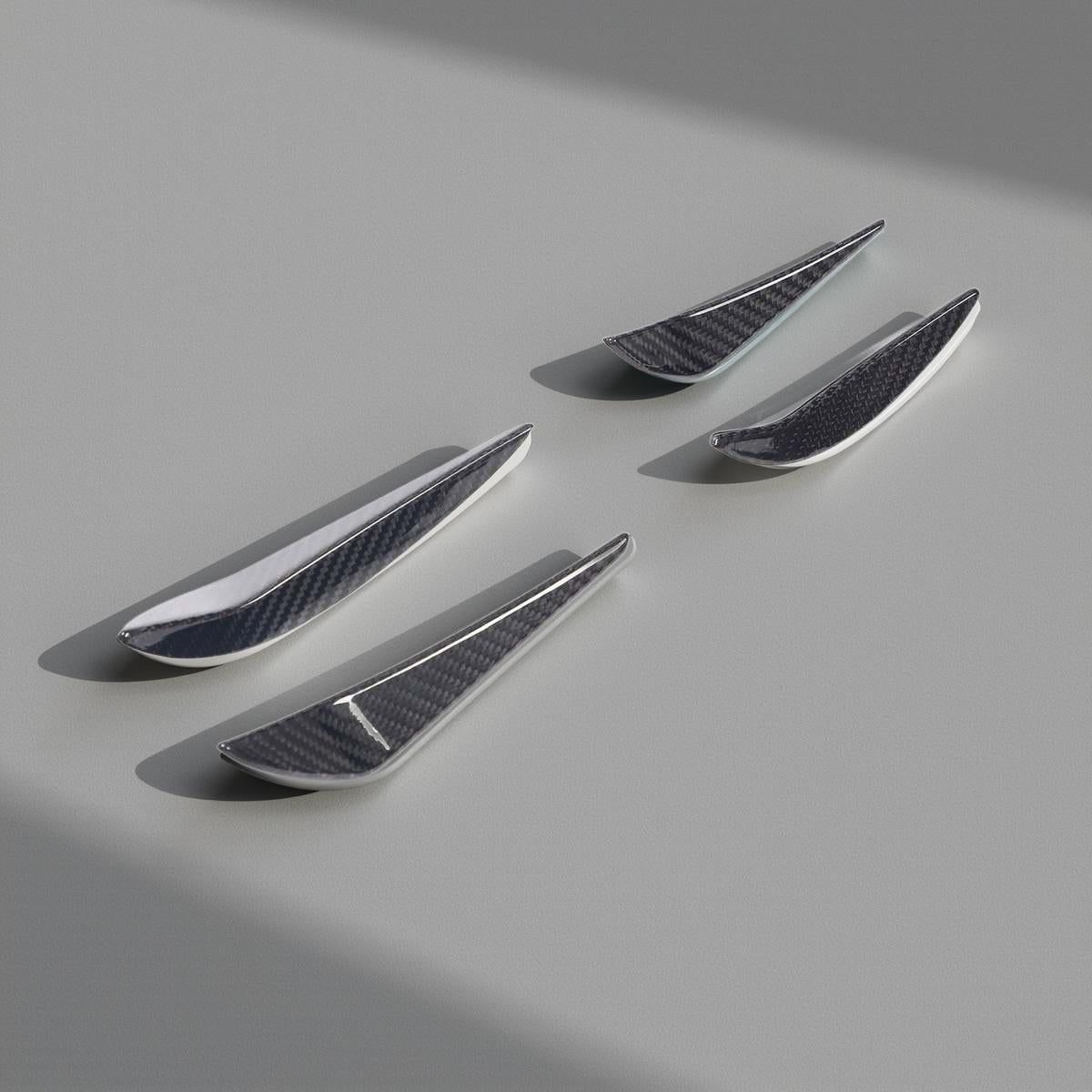 Luxury Carbon Fiber Front Bumper Canards for BMW M3 & M4 Coupe 2-Door (2021 & Up) - Fits 3 Series & 4 Series (G80 G82)