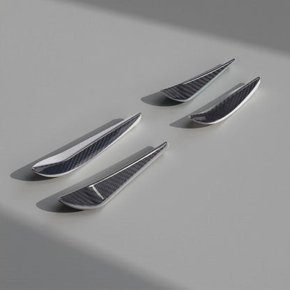 Luxury Carbon Fiber Front Bumper Canards for BMW M3 & M4 Coupe 2-Door (2021 & Up) - Fits 3 Series & 4 Series (G80 G82)