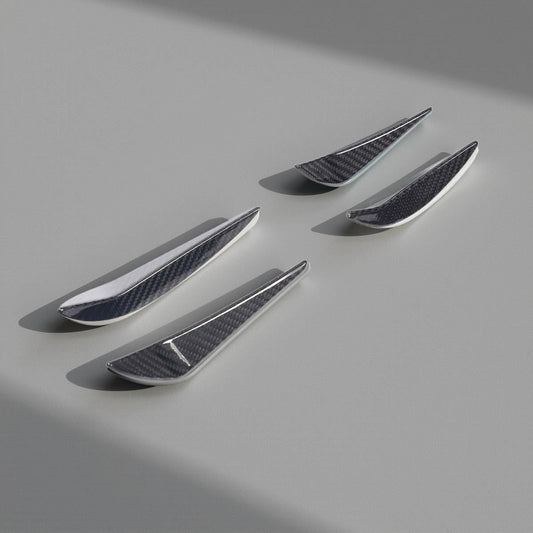 Luxury Carbon Fiber Front Bumper Canards for BMW M3 & M4 Coupe 2-Door (2021 & Up) - Fits 3 Series & 4 Series (G80 G82)