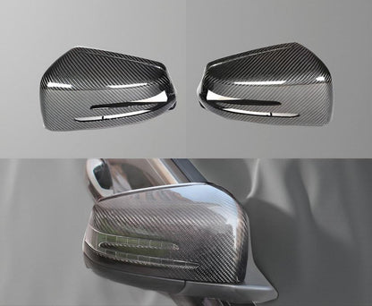 Carbon Auto Mirror Cover for Mercedes Models: W176, W117, W246, X156, W204, W212, W218, W221, X204