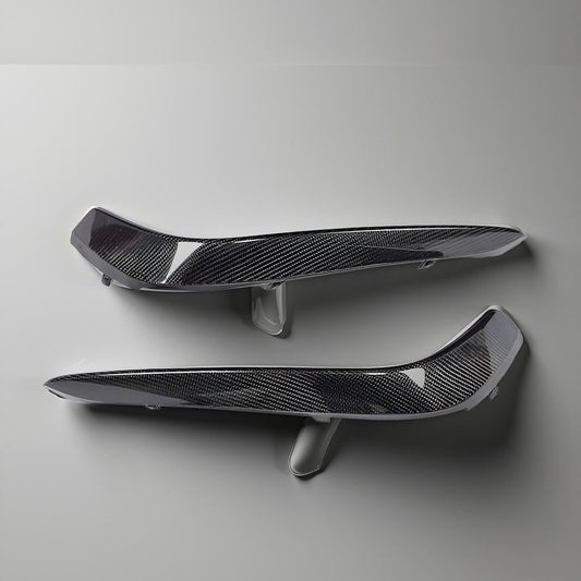 Carbon Fiber Front Fog Lamp Mesh Mask - Mercedes-Benz C-Class W205 & C63 AMG (2015-2017)