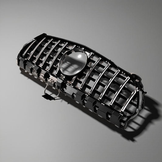 GT Style Silver Diamond Front Grille for Mercedes Benz CLA250 C117 2013-2016