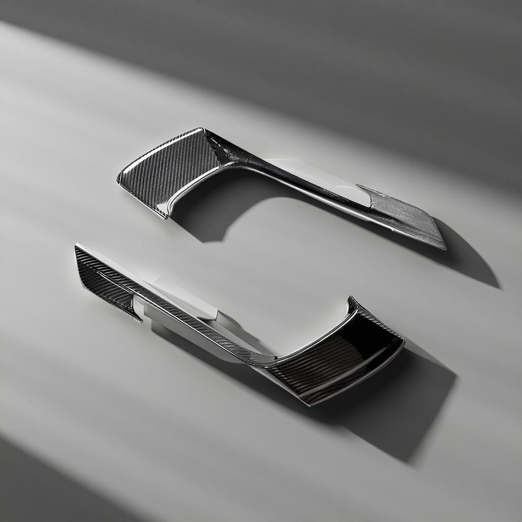 Carbon Fiber Front Bumper Air Intake & Fog Light Trim for Porsche 718 Boxster or Cayman (2-Door, 2016-2019)