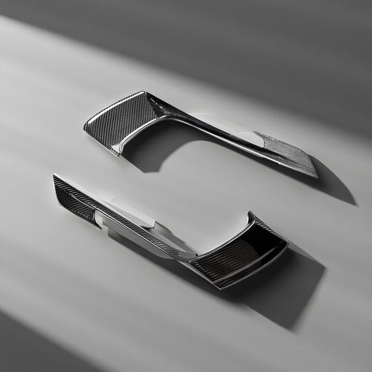 Carbon Fiber Front Bumper Air Intake & Fog Light Trim for Porsche 718 Boxster or Cayman (2-Door, 2016-2019)