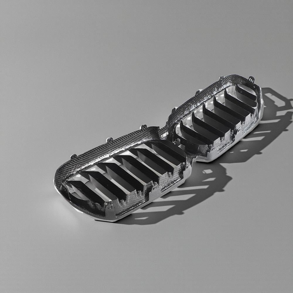 Dry Carbon Fiber Front Kidney Grille for BMW 5 Series G30 G38 LCI 530i Sedan 2021-2023 Replacement