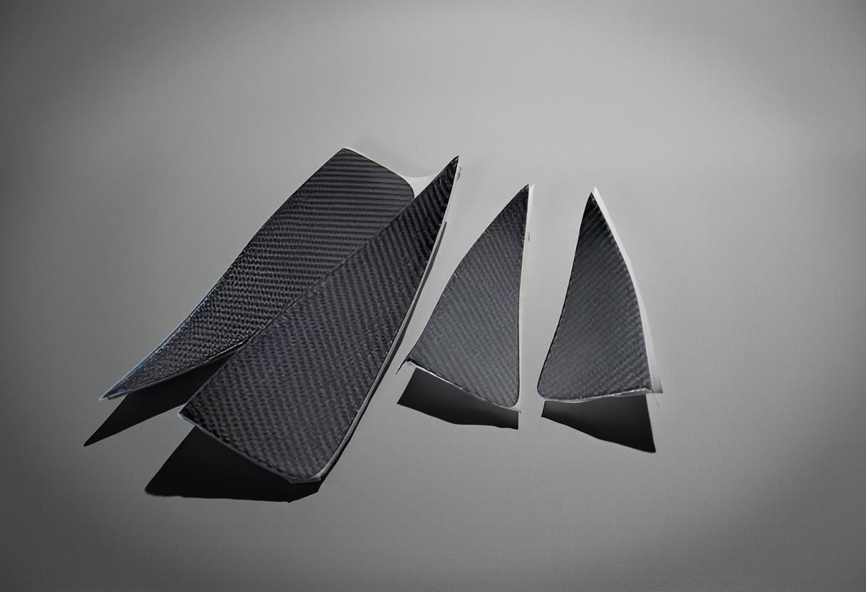Carbon Fiber Front Bumper Canards - Audi A3 S-Line & S3 Sedan (2017-2019)
