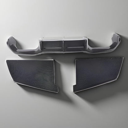 Carbon Fiber Rear Diffuser with Splitters for BMW 2 Series F87 M2 & M2C (2016-2019)