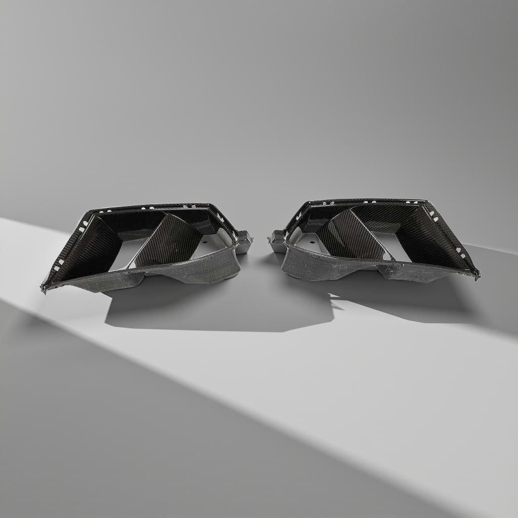 Carbon Fiber Front Fog Light Grill Air Vent Cover Trim for BMW G80 M3 & G82/G83 M4