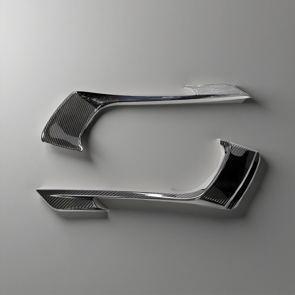 Carbon Fiber Front Bumper Air Intake & Fog Light Trim for Porsche 718 Boxster or Cayman (2-Door, 2016-2019)