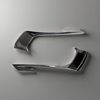 Carbon Fiber Front Bumper Air Intake & Fog Light Trim for Porsche 718 Boxster or Cayman (2-Door, 2016-2019)