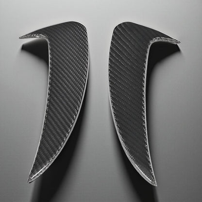 Mercedes Benz W205/C205/A205 C43 AMG Rear Bumper Vents & Canards Fins - Real Carbon (2015-2018) 2-Door