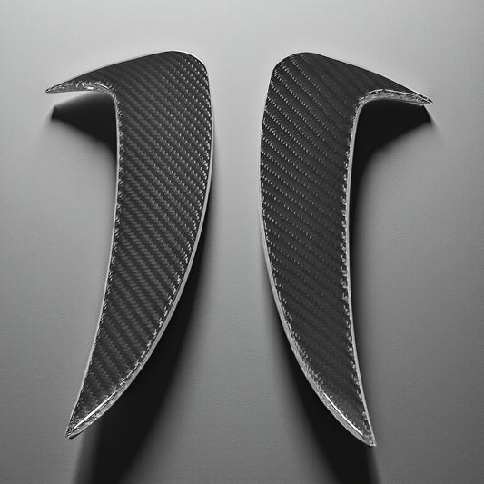 Mercedes Benz W205/C205/A205 C43 AMG Rear Bumper Vents & Canards Fins - Real Carbon (2015-2018) 2-Door