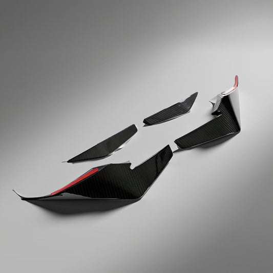 Carbon Fiber Front Bumper Canards for Audi R8 V10 Performance Coupe (2023)