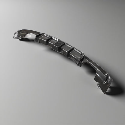 Quad Pipe Carbon Fiber Rear Valance with Brake Light for BMW F30 & F31 M Sport 318i, 320i, 328i, 330i (2013-2018)