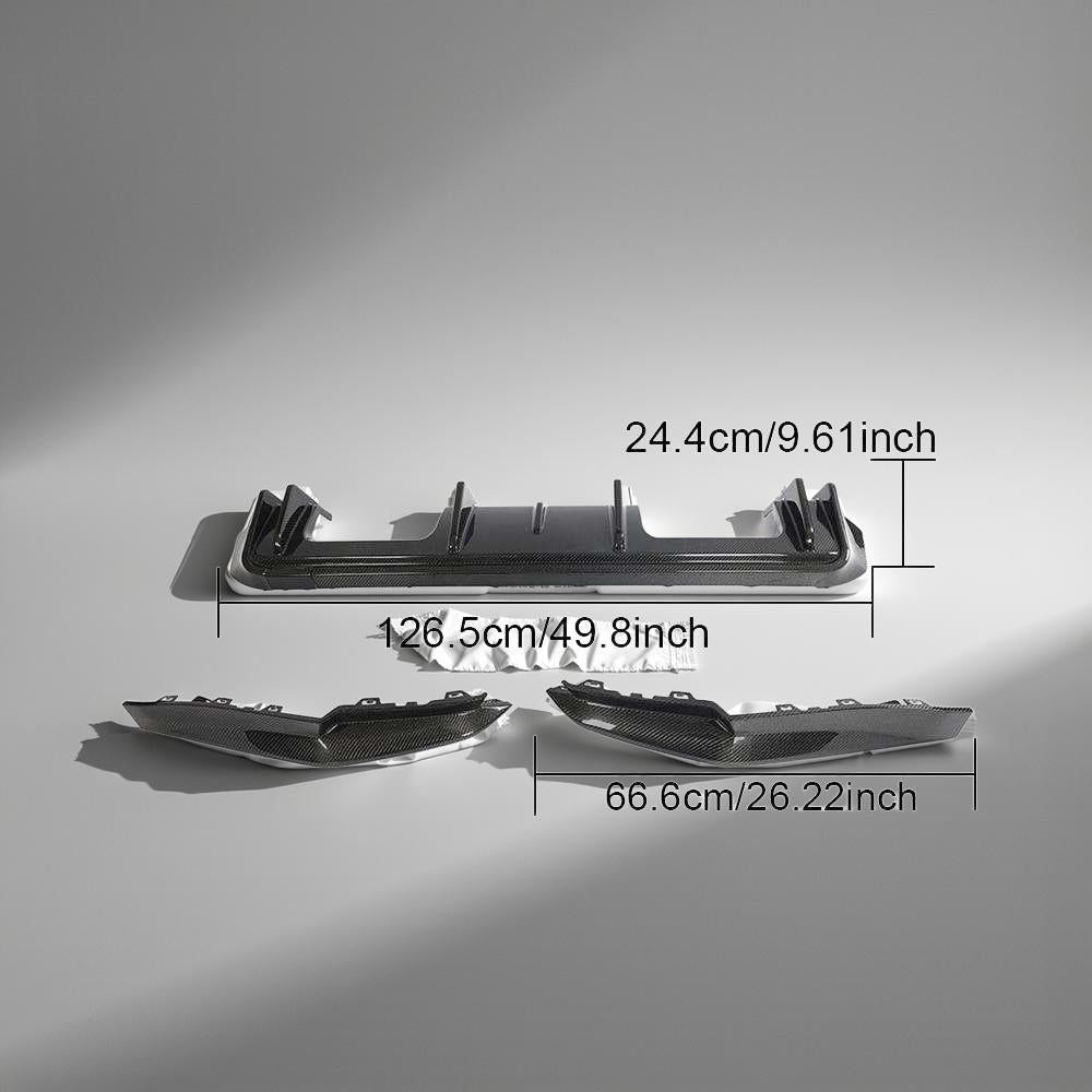 Dry Carbon Fiber Rear Bumper Diffuser & Side Splitter for BMW G82/G83 M4 (2021-2023)