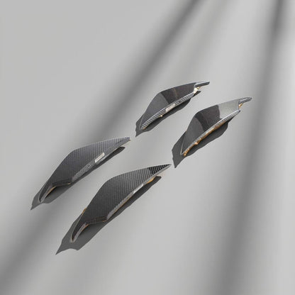 Carbon Fiber Front Bumper Canards & Fins Splitter for BMW G80 M3 & G82/G83 M4 (2021-2023)