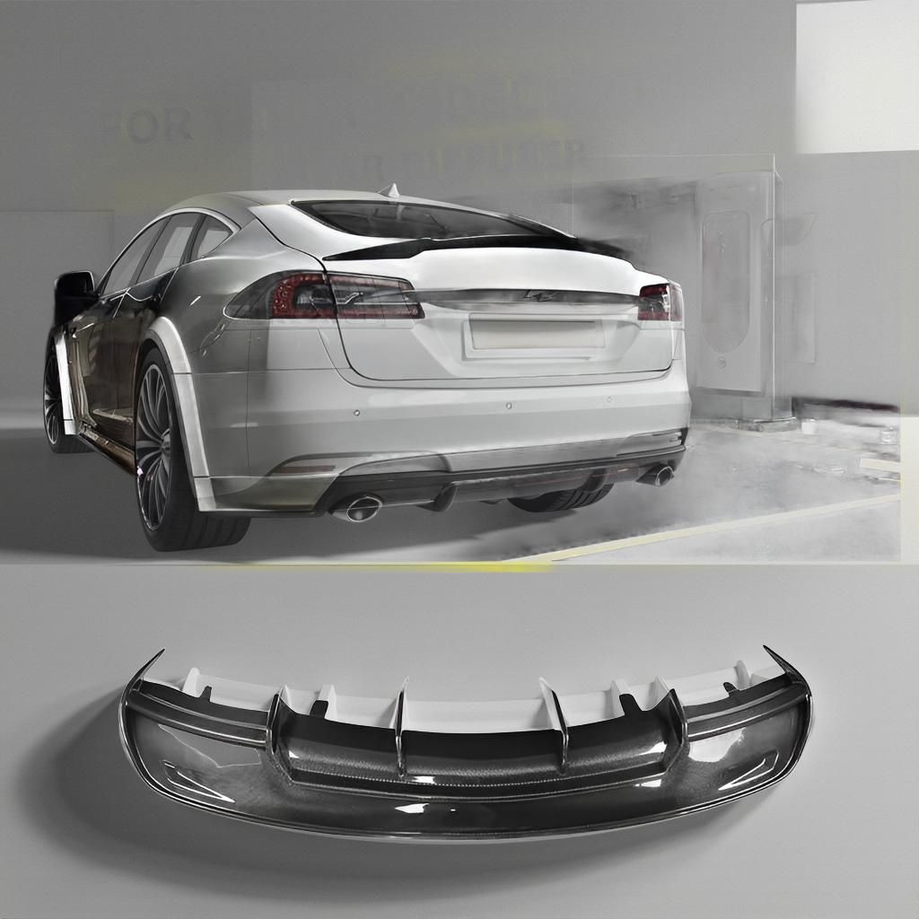 Carbon Fiber Rear Diffuser for 2012-2016 Tesla Model S Sedan