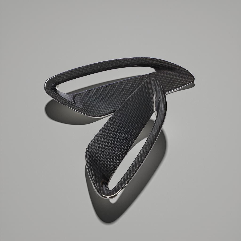 Dry Carbon Fiber Engine Hood Vents for Jaguar F-Type X152 Base Coupe 2020-2021