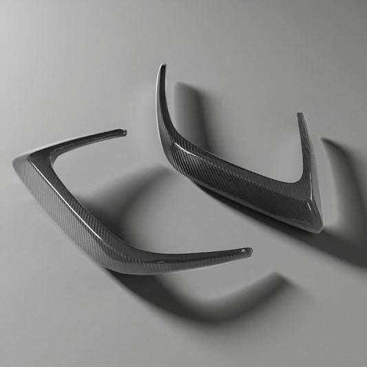 C-Class W205 C63 Carbon Fiber Rear Bumper Vents for AMG Coupe (2015-2018)