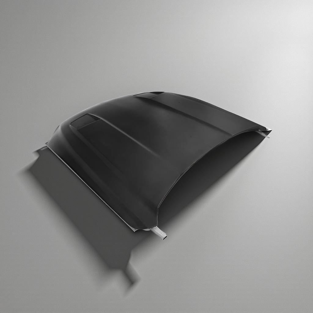 Black FRP Car Bonnet with Hood Vents for Ford Mustang GT Coupe 2015 to 2017