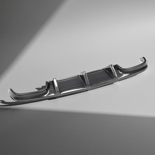 Mercedes W204 C63 Carbon Rear Diffuser - TMS Style