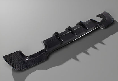 Carbon Fiber Quad Pipes Rear Lip Diffuser for BMW E92 & E93 335i M Sport Coupe 2-Door (2010-2013)